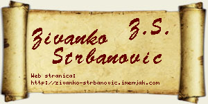 Živanko Štrbanović vizit kartica